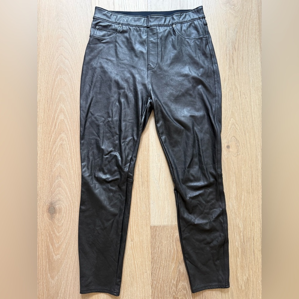 SPANX Faux Leather Leggings in Black